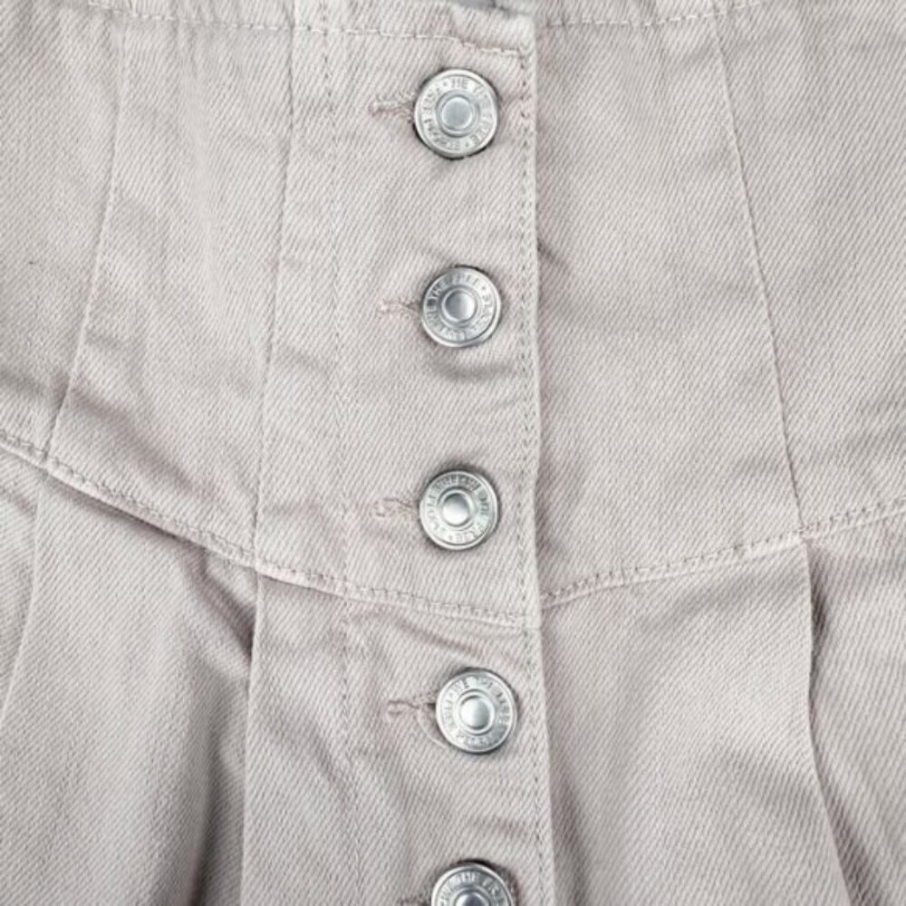 Free People We The Free Paris High Waisted Twill Pleated Short In Ivory Size 24 - Picture 5 of 6